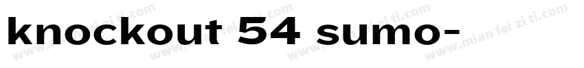 knockout 54 sumo字体转换